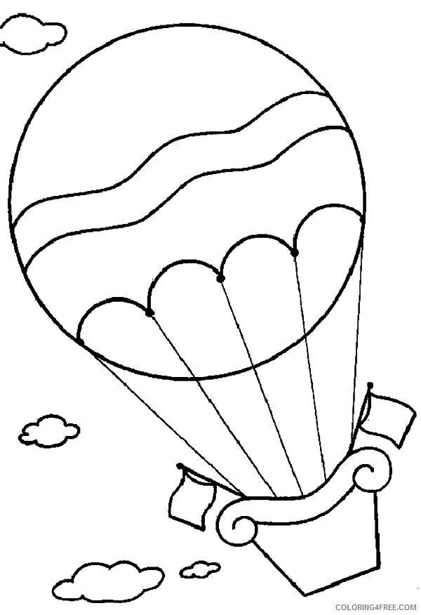 flying hot air balloon coloring pages Coloring4free