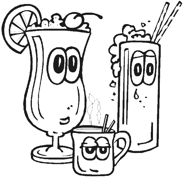 food coloring pages drinks Coloring4free