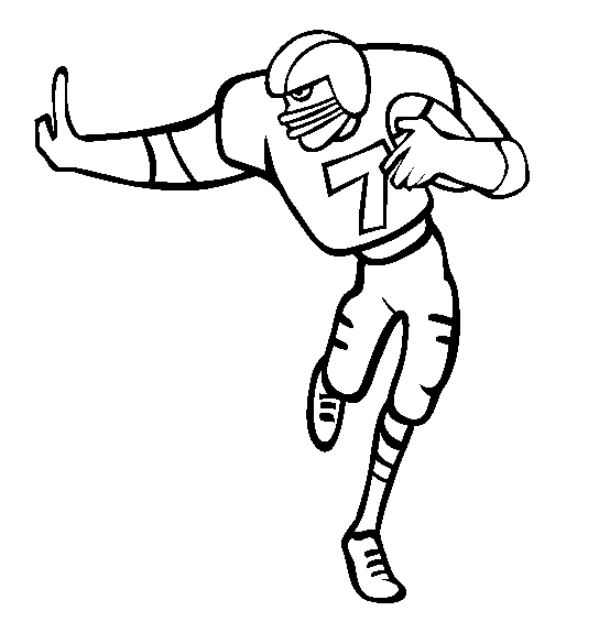 football player coloring pages blocking Coloring4free