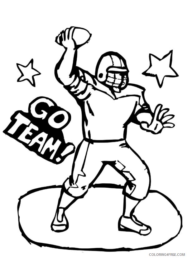 football player coloring pages free Coloring4free