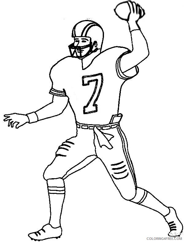 football player coloring pages to print Coloring4free