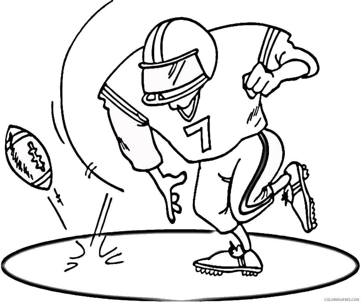 football player coloring pages touchdown Coloring4free