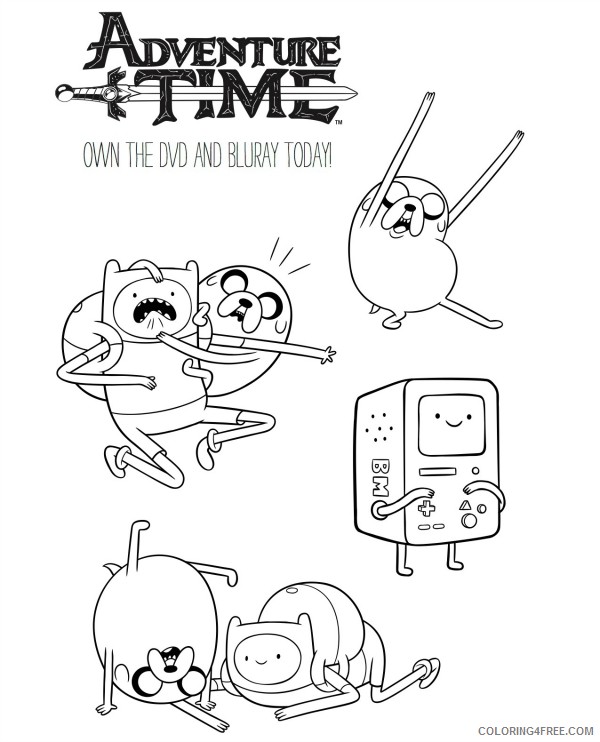 free adventure time coloring pages for kids Coloring4free