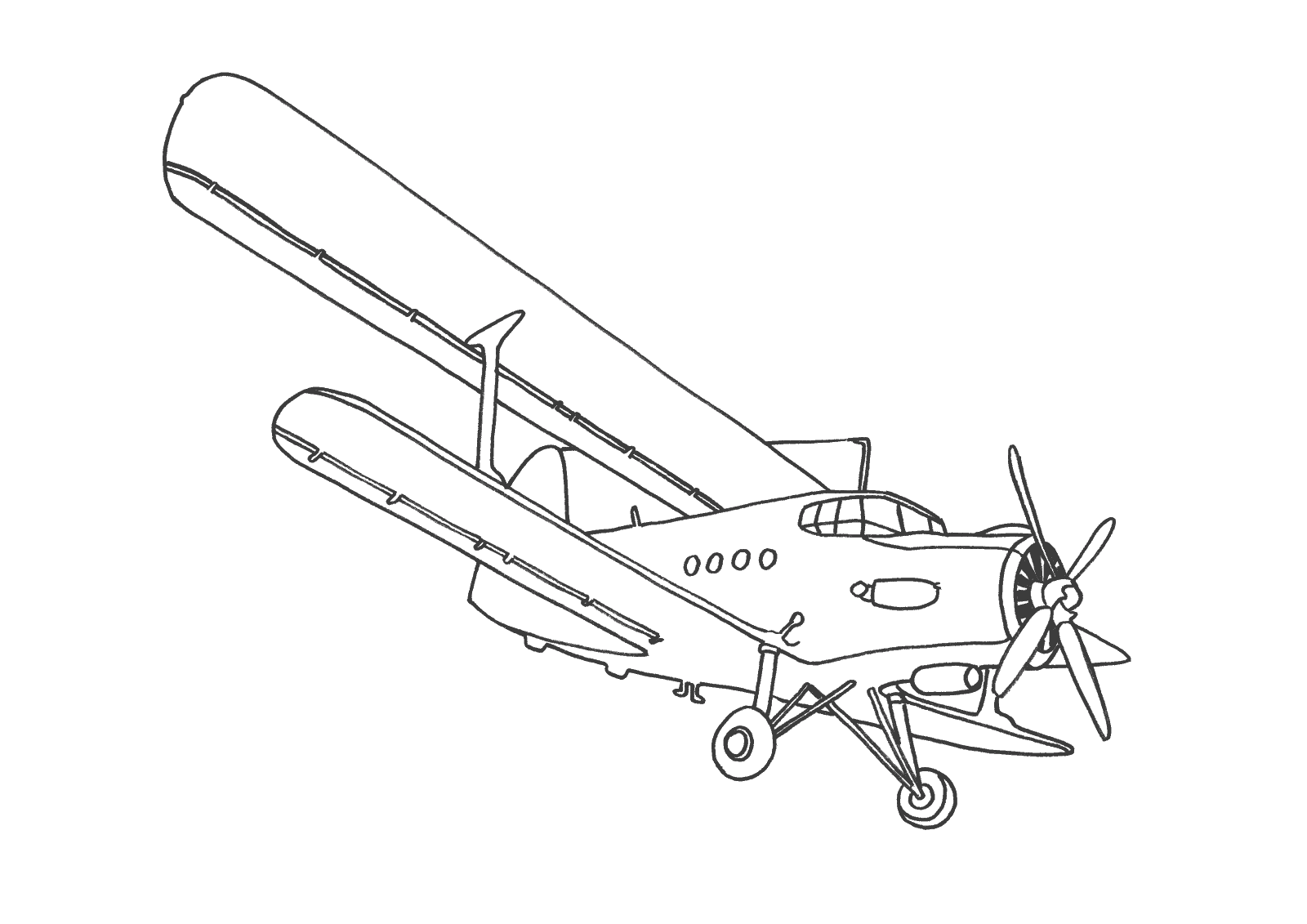 free airplane coloring pages to print Coloring4free