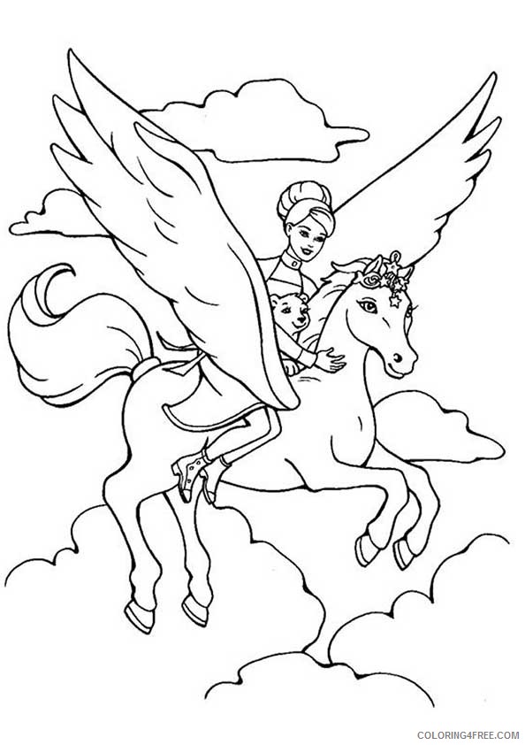 free barbie coloring pages for kids Coloring4free