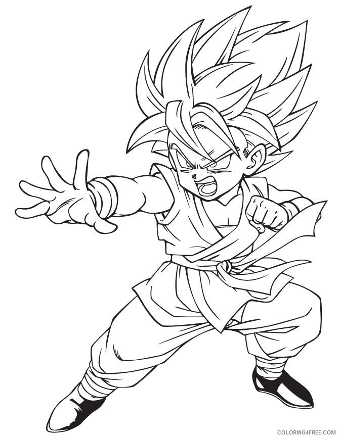 free dragon ball z coloring pages for kids Coloring4free