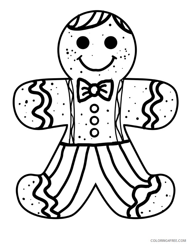 free gingerbread man coloring pages to print Coloring4free