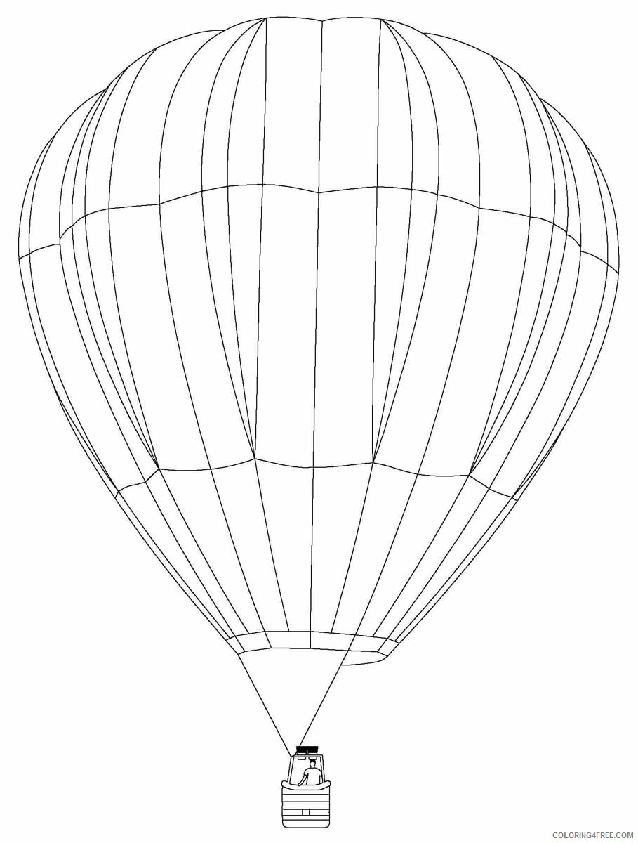 free hot air balloon coloring pages Coloring4free