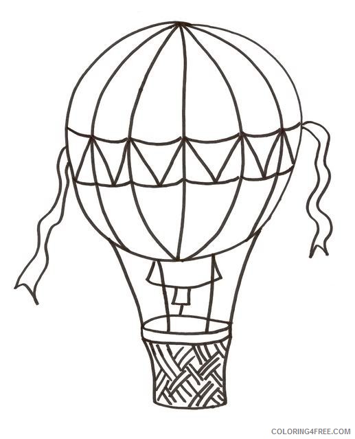 free hot air balloon coloring pages for kids Coloring4free