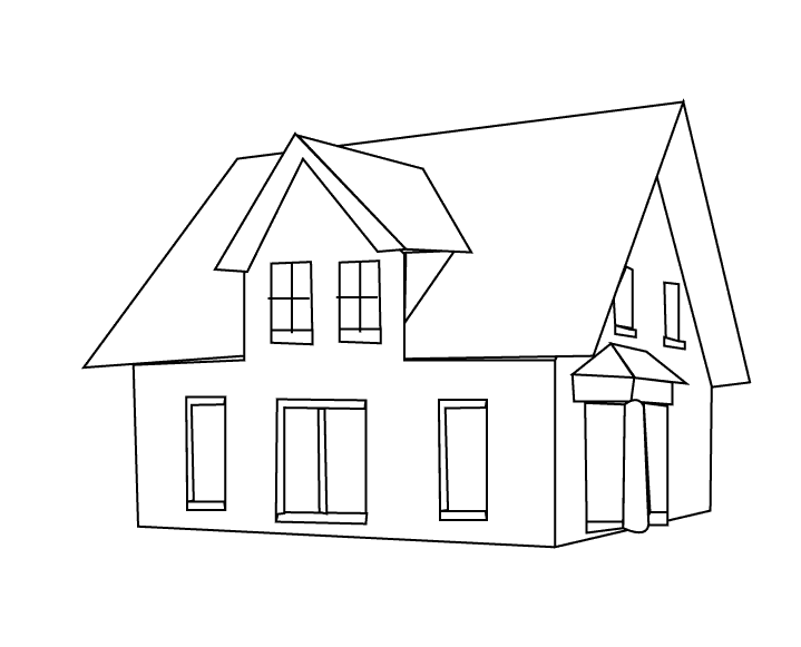 free house coloring pages to print Coloring4free
