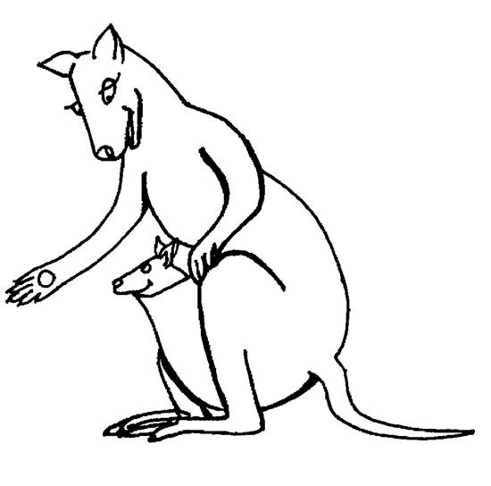 free kangaroo coloring pages for kids Coloring4free