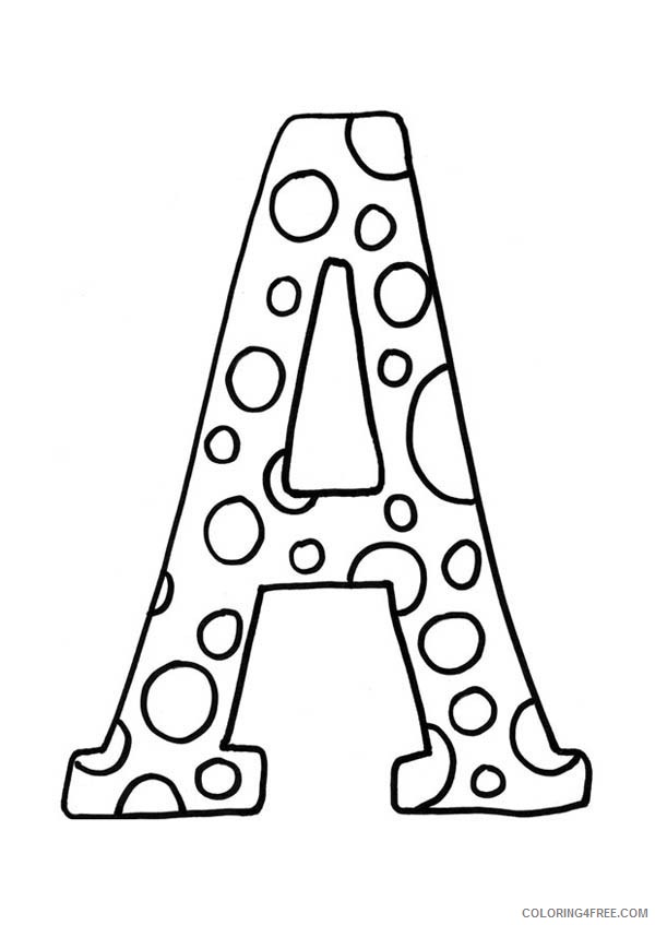 free letter a coloring pages for kids Coloring4free