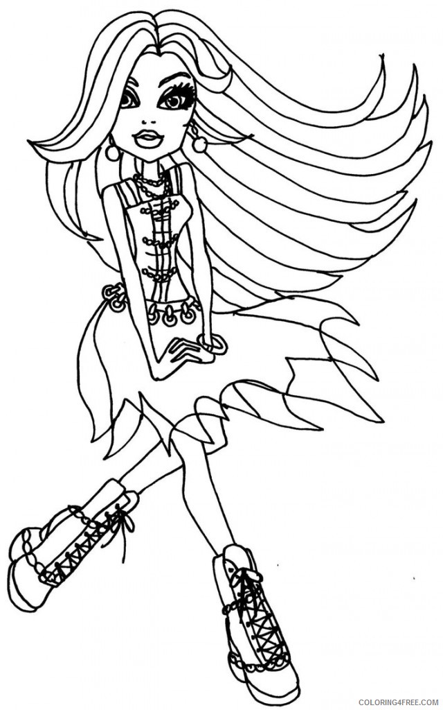 free monster high coloring pages for kids Coloring4free