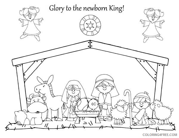 free nativity coloring pages Coloring4free