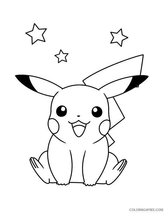 free pikachu coloring pages to print Coloring4free