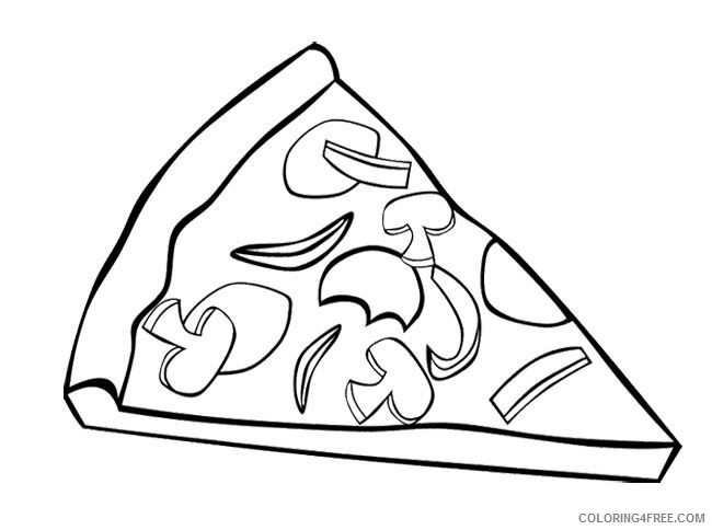 free pizza coloring pages for kids Coloring4free