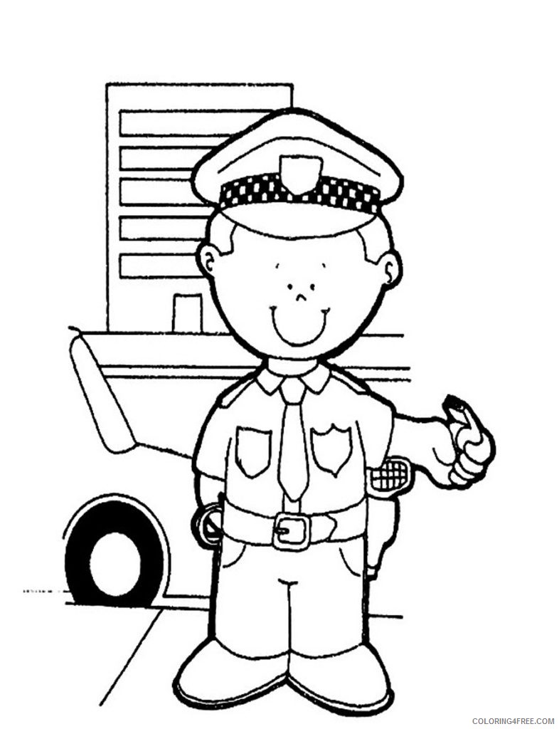 free police coloring pages for kids Coloring4free