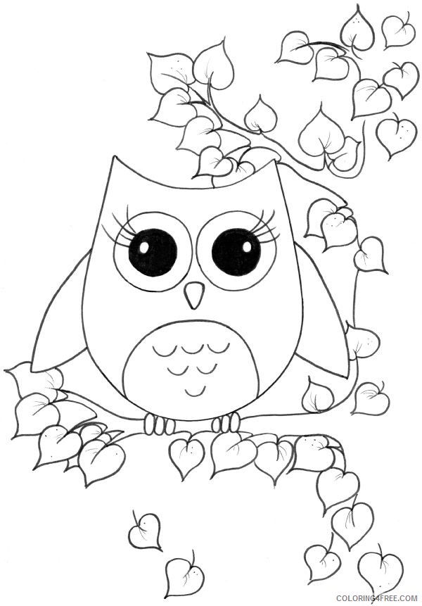 free printable owl coloring pages Coloring4free