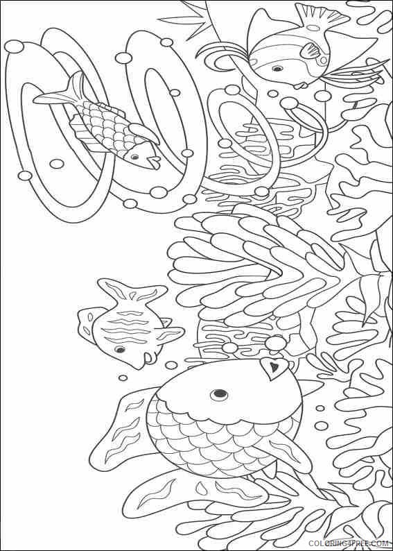 free printable rainbow fish coloring pages Coloring4free