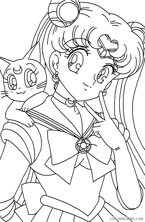 free sailor moon coloring pages for kids Coloring4free