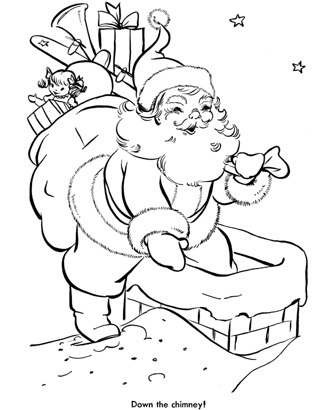 free santa claus coloring pages to print Coloring4free