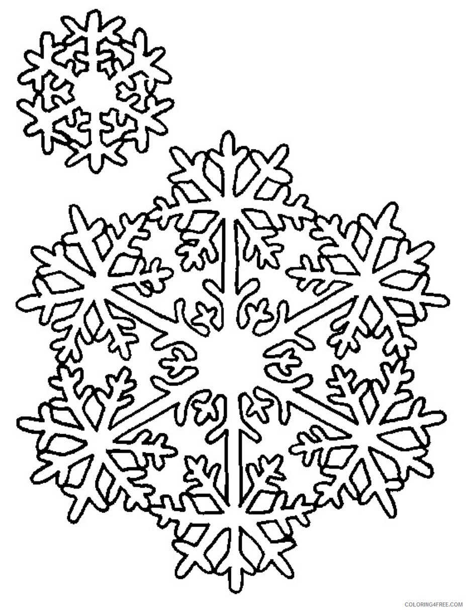 free snowflake coloring pages printable Coloring4free