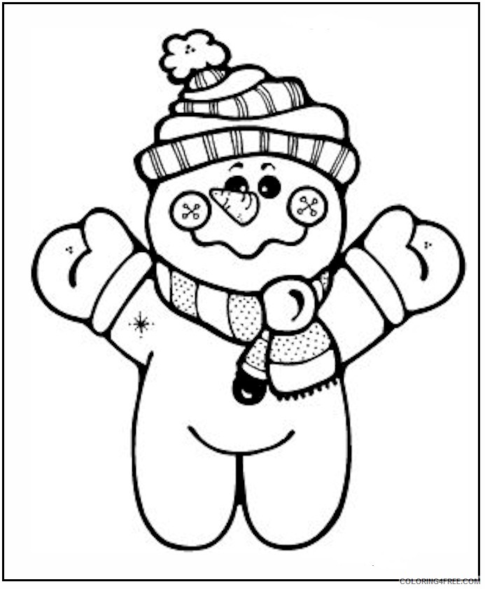 free snowman coloring pages for kids Coloring4free