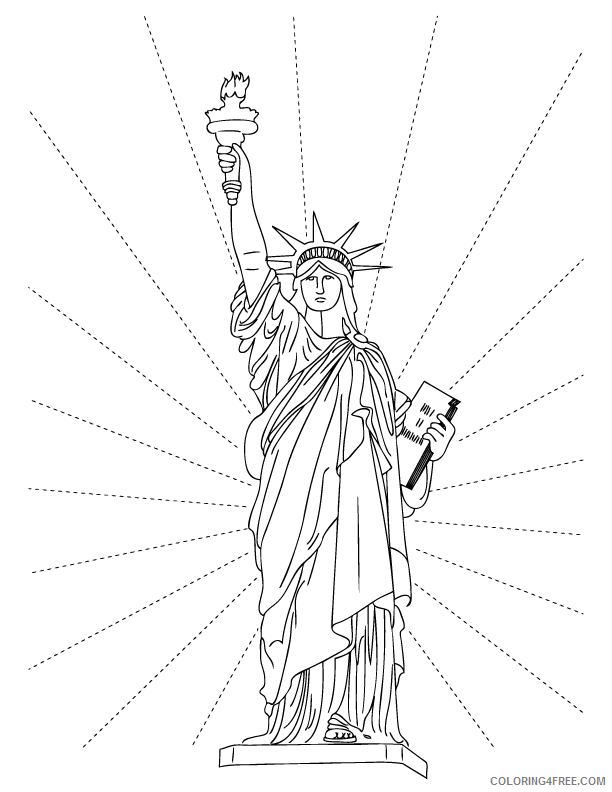 free statue of liberty coloring pages to print Coloring4free