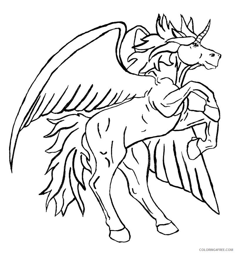 free unicorn coloring pages to print Coloring4free
