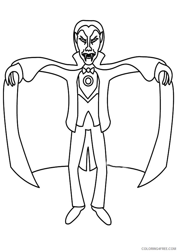 free vampire coloring pages to print Coloring4free
