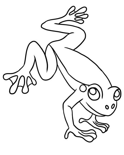 frog coloring pages jumping Coloring4free