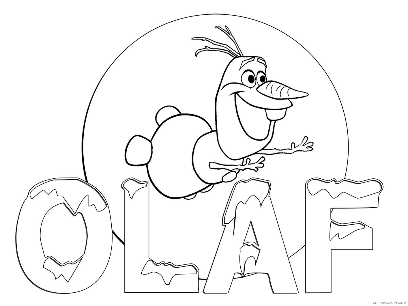 frozen coloring pages olaf Coloring4free