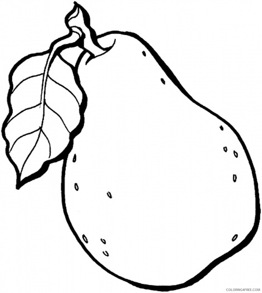 fruit coloring pages pear Coloring4free
