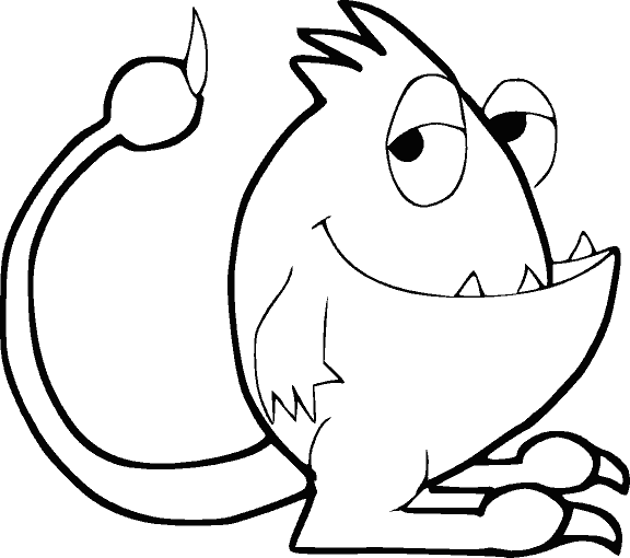 funny monster coloring pages Coloring4free