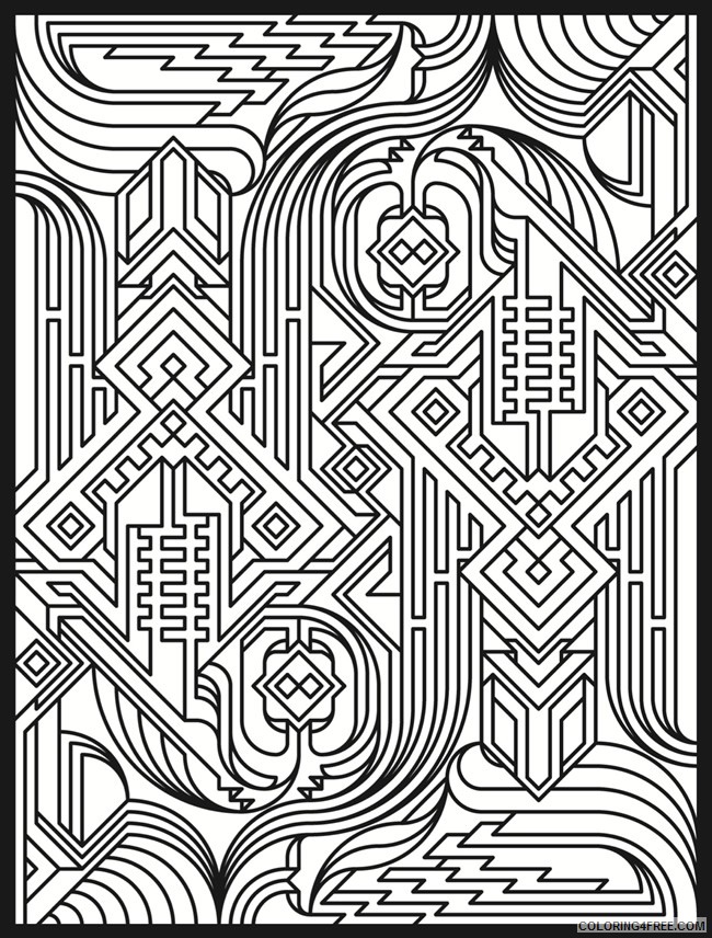 geometric advanced coloring pages Coloring4free