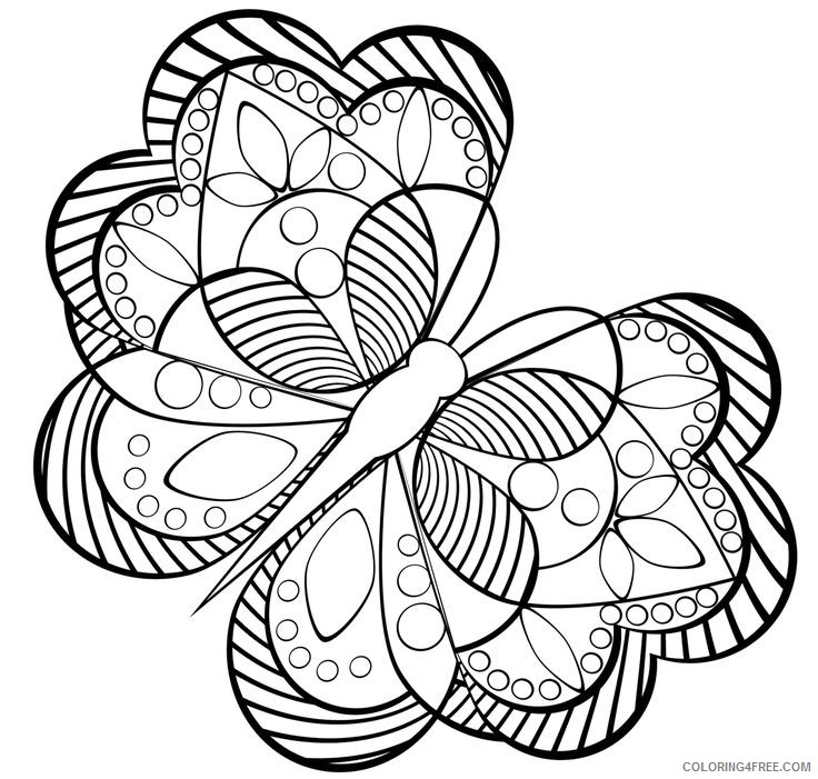 geometric coloring pages butterfly shaped Coloring4free