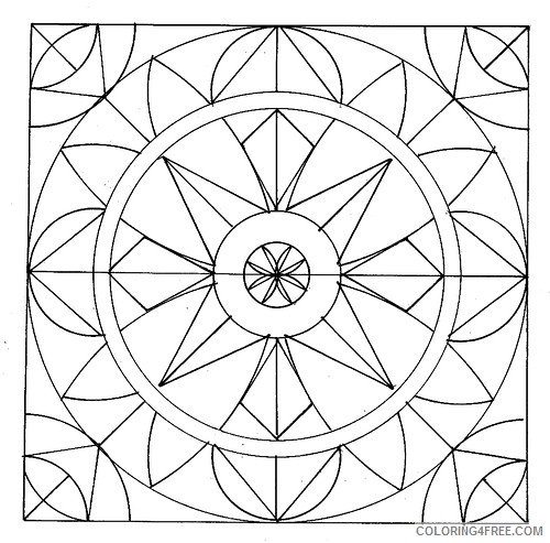 geometric coloring pages circles and curves Coloring4free