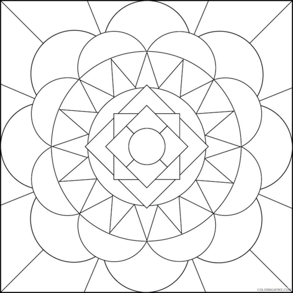 geometric coloring pages lines and curves Coloring4free