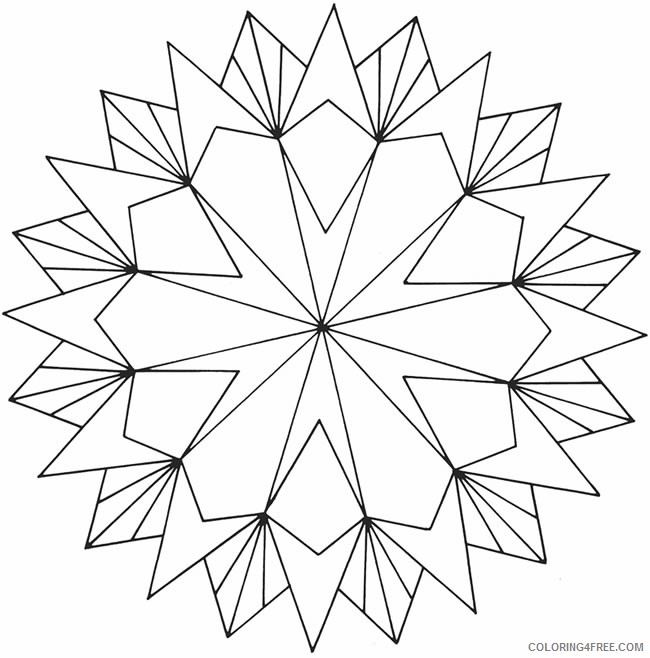 geometric coloring pages star Coloring4free