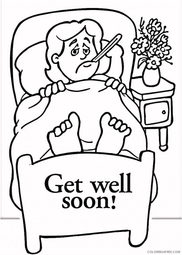 get well soon boy coloring pages Coloring4free