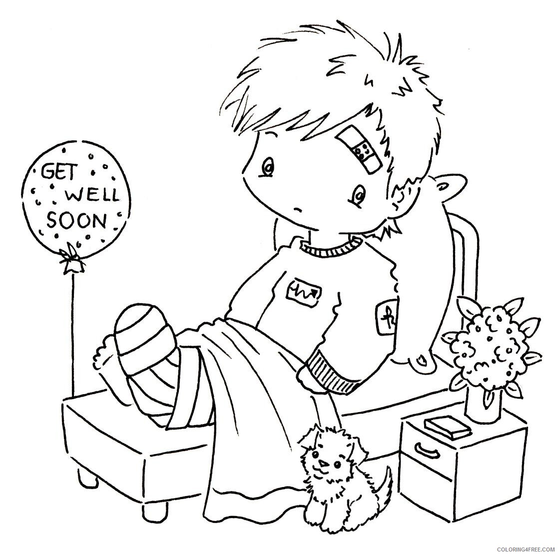 get well soon coloring pages for boys Coloring4free