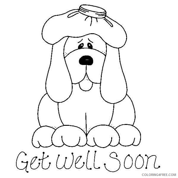 get well soon coloring pages puppy Coloring4free