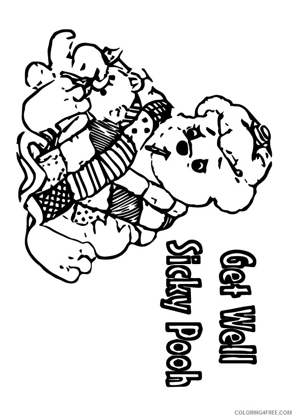 get well soon coloring pages teddy bear Coloring4free