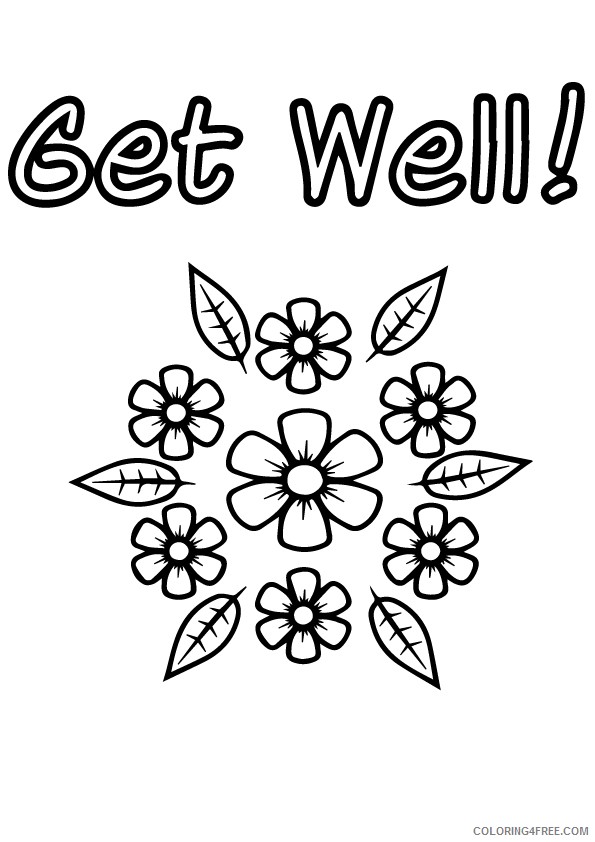 get well soon coloring pages with flowers Coloring4free