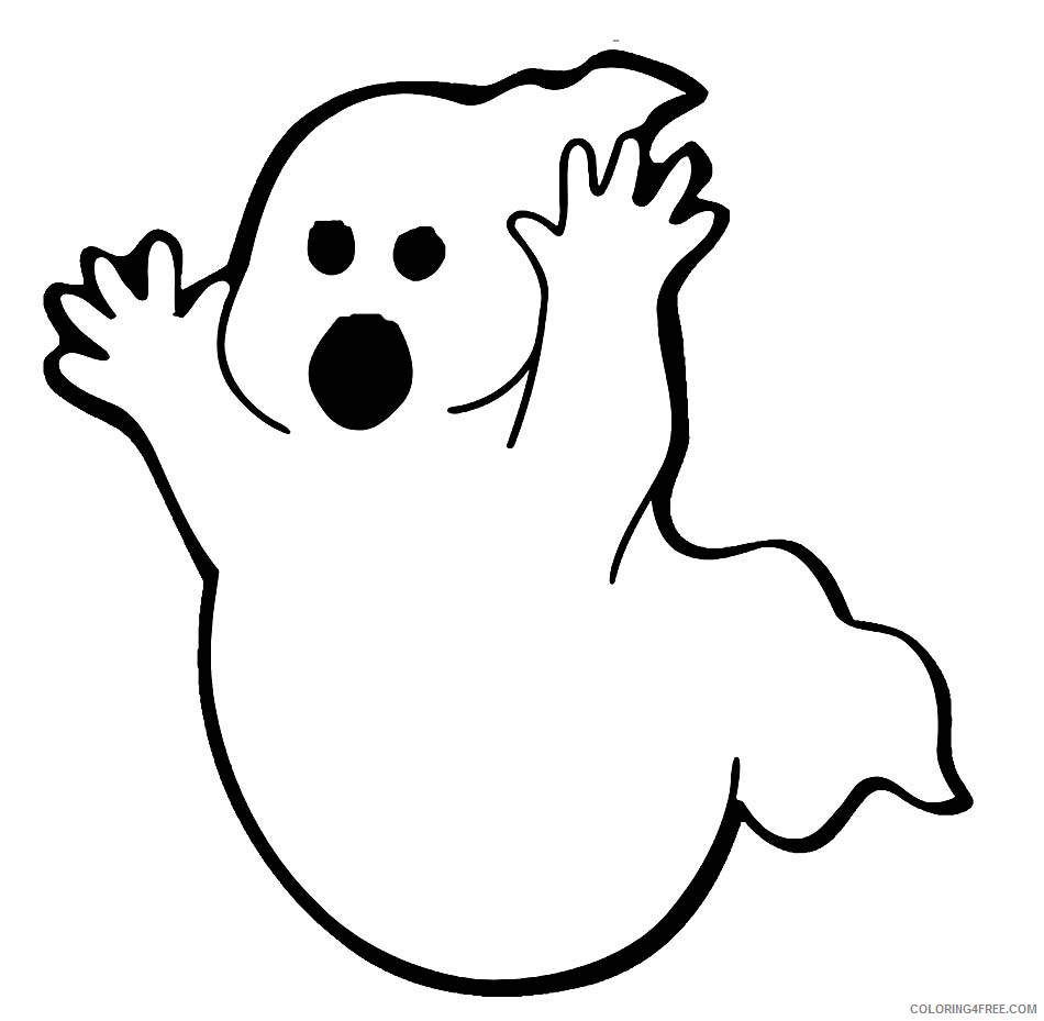 ghost coloring pages printable Coloring4free