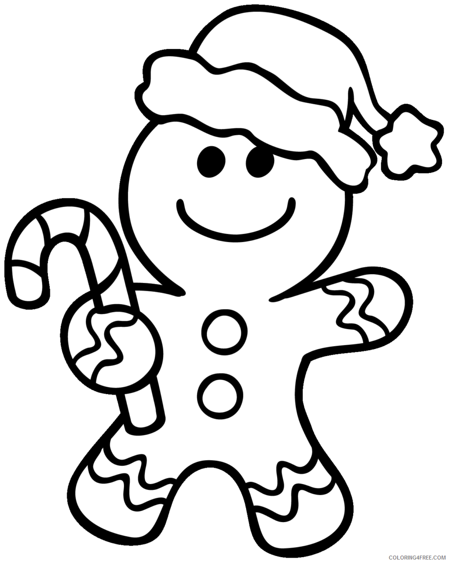 gingerbread man coloring pages christmas Coloring4free