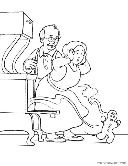 gingerbread man coloring pages escape from oven Coloring4free