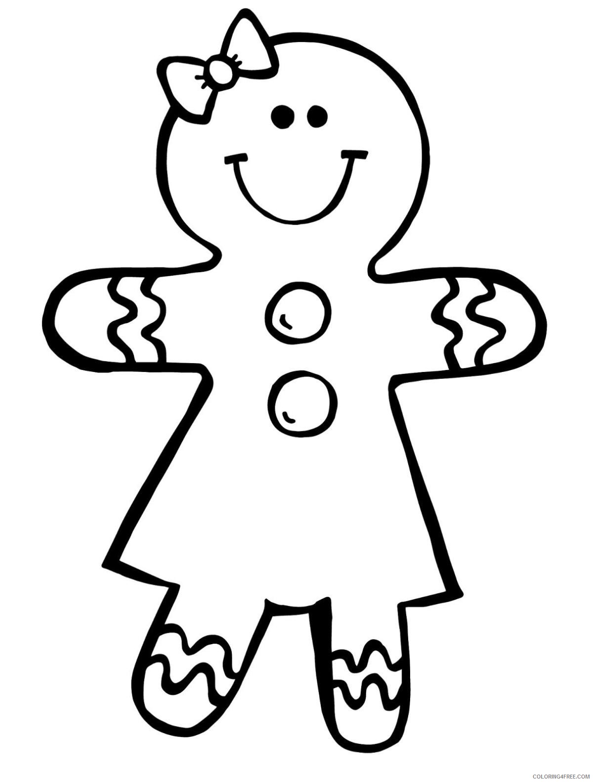 gingerbread man coloring pages for girls Coloring4free