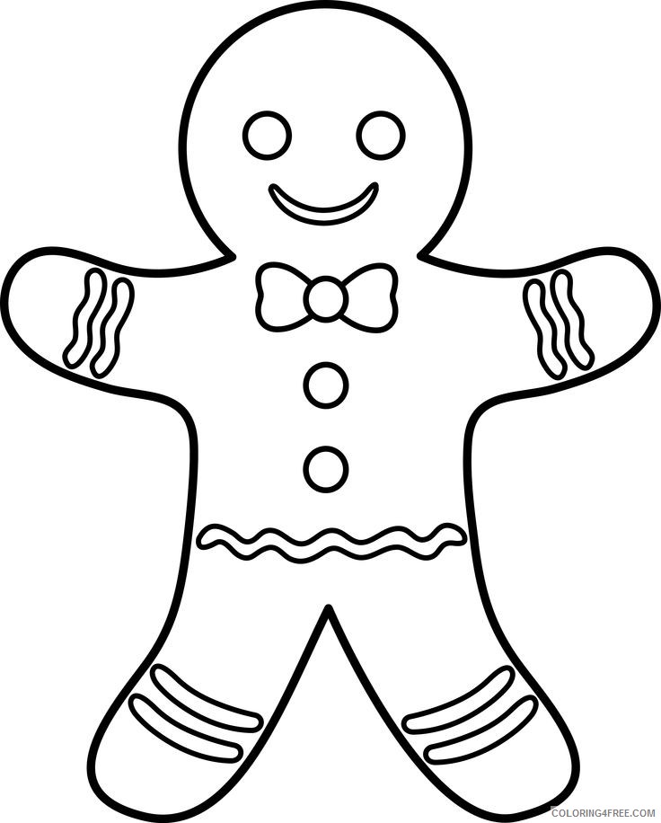 gingerbread man coloring pages printable Coloring4free