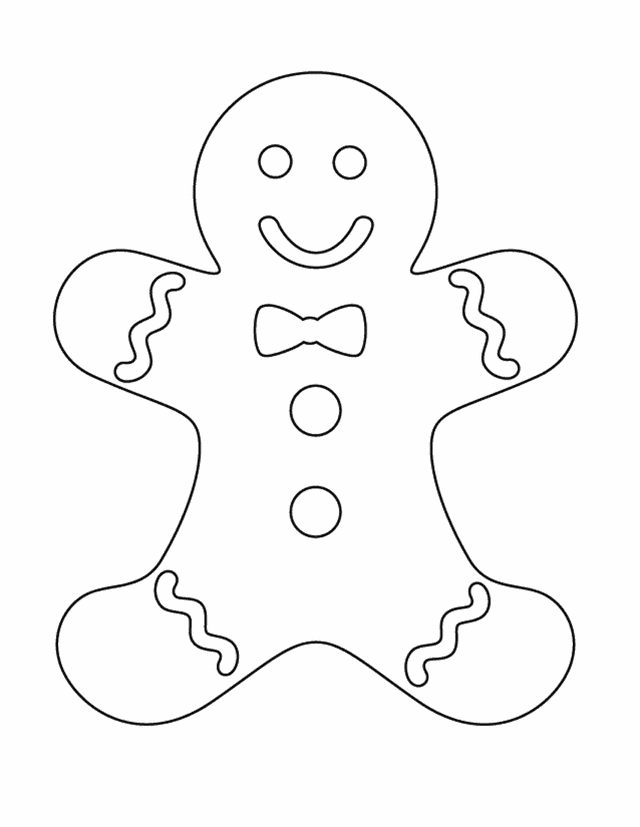 gingerbread man coloring pages to print Coloring4free